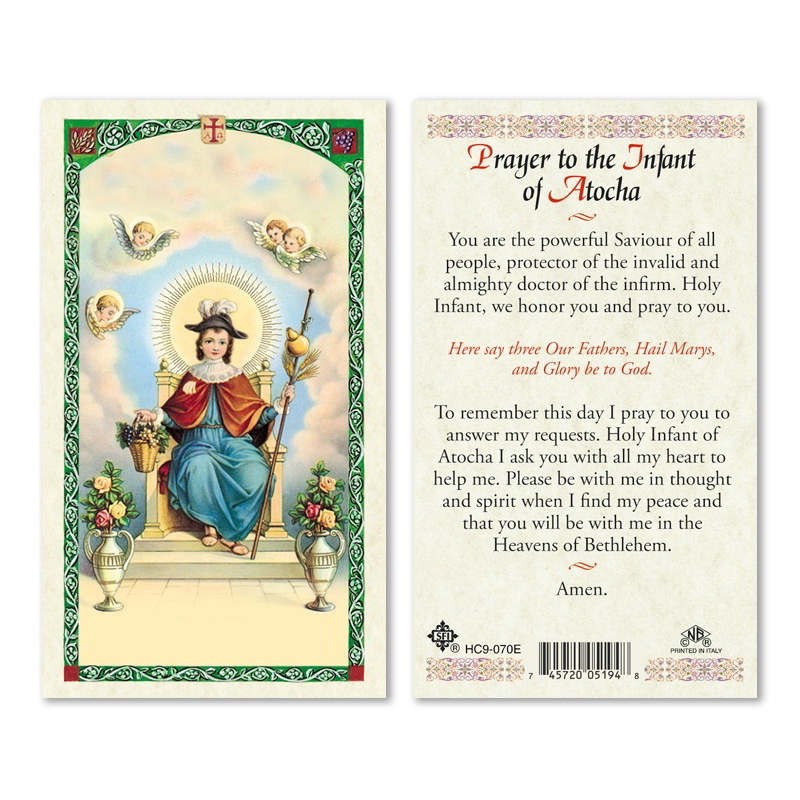 PRAYER CARD INFANT OF ATOCHA